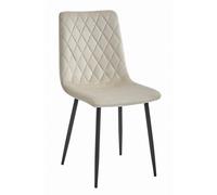 Komodee Sedia SCANNO imbottita in velluto beige con braccioli gambe in metallo dimensioni 45x89x53 cm per soggiorno, studio, camera da letto, carico fino a 110 kg