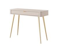 Komodee Toalette LEKNES - Beige - Cassetto - Alte Gambe - Larghezza 100 cm, Altezza 78 cm, Profondità 38 cm