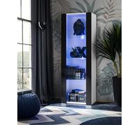 Komodee Vetrina Tivoli A1 Bianco/Nero 55x159x35 cm