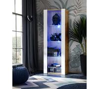 Komodee Vetrina Tivoli A1 Wotan/Bianco 55x159x35 cm