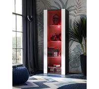 Komodee Vetrina Tivoli A2 Nero/Bianco 55x159x35 cm