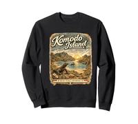 Komodo Dragon Beach Retro Indonesia Viaggio Felpa