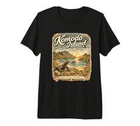 Komodo Dragon Beach Retro Indonesia Viaggio Maglietta Premium