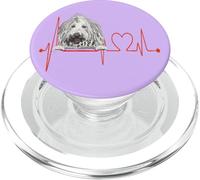 Komondor Dog Heartbeat ECG I miei cani sono il mio cardio PopSockets PopGrip per MagSafe