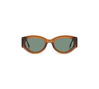 KOMONO Dax Bronze Unisex Oval Cellulose Propionate Sunglasses for Men and Women with UV Protection and Scratch-Resistant Lenses