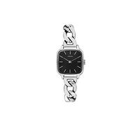 KOMONO Kate Revolt Silver Black Women's Japanese Quartz Analogue Watch with Stainless Steel Strap