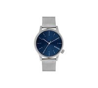 KOMONO Winston Royale Silver Blue Men's Japanese Quartz Analogue Watch with Stainless Steel 304L Strap