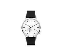 KOMONO Winston Subs Silver White Men's Japanese Quartz Analogue Watch with Leather Strap