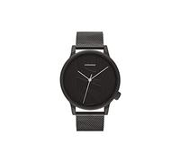 KOMONO Winston Tag Mesh Black Men's Japanese Quartz Analogue Watch with Stainless Steel 304L Strap