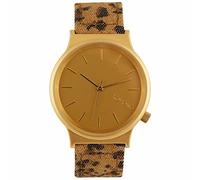 Komono Orologio Wizard KOM-W1802 – Quartz giapponese, quadrante oro, cinturino PU leopardato Ø37 mm