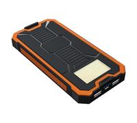 Kompakte Powerbank Mit Integrierter Taschenlampe - Solarladegerät Powerbank | Schnellladegerät Mit LED-Licht Für Camping 10000mAh Kabelloses Ladegerät Für Outdoor-Aktivitäten