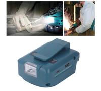 Kompakter 18V-Wechselrichter mit 12V DC-, USB- und Typ-C-Ausgang sowie LED-Beleuchtung