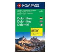 Kompass Carta N° 672 Dolomiti - Set di 4 carte unisex