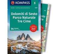 KOMPASS guida escursionistica Dolomiti di Sesto, Parco Naturale Tre Cime, 50 iti