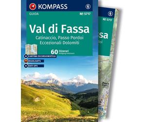 KOMPASS guida escursionistica Val di Fassa / Fassatal, 60 itinerari: cartina esc