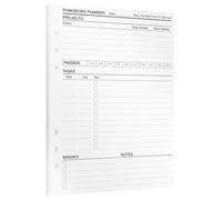 KOMPASS® Inserti per Planner Pomodoro | 30 ricariche A5 | Sistema di gestione del tempo e produttività | Focus ed efficienza | Planner giornaliero, Bullet Journal, definizione degli obiettivi