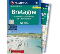 KOMPASS Wanderführer Bretagne, vom Mont-Saint-Michel bis Saint-Nazaire, 55 Touren mit Extra-Tourenkarte: mit Touren und GPS-Daten in der KOMPASS-App: 5952