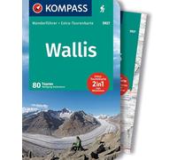 KOMPASS Wanderführer Wallis, 80 Touren mit Extra-Tourenkarte: GPS-Daten zum Download: 5927