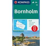 KOMPASS Wanderkarte 236 Bornholm 1:50.000: 4in1 Wanderkarte mit Aktiv Guide und Stadtplan inklusive Karte zur offline Verwendung in der KOMPASS-App. Fahrradfahren.