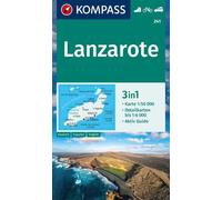 KOMPASS Wanderkarte 241 Lanzarote 1:50.000: 3in1 Wanderkarte mit Aktiv Guide und Detailkarten. Fahrradfahren. Autokarte.