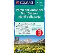 KOMPASS Wanderkarte 2476 Parco Nazionale del Gran Sasso e Monti della Laga 1:50.000: 4in1 Wanderkarte mit Aktiv Guide und Detailkarten inklusive Karte ... Verwendung in der KOMPASS-App. Fahrradfahren.