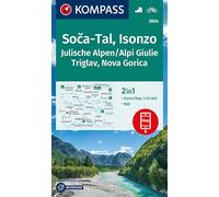 KOMPASS Wanderkarte 2804 Soca-Tal, Isonzo, Alpi Giulie / Julische Alpen, Triglav, Nova Gorica 1:50.000: inklusive Karte zur Offline-Verwendung in der KOMPASS-App, Fahrradfahren