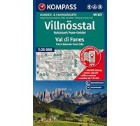 KOMPASS Wanderkarte 627 Villnösstal / Val di Funes, Naturpark Puez-Geisler / Parco Naturale Puez-Odle 1:25.000: Wander- und Fahrradkarte in einem - ... Wander-& Radwege. Skitouren. Langlaufen.