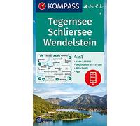 KOMPASS Wanderkarte 8 Tegernsee, Schliersee, Wendelstein 1:50.000: 4in1 Wanderkarte mit Aktiv Guide und Detailkarten inklusive Karte zur offline ... Fahrradfahren. Skitouren. Langlaufen.