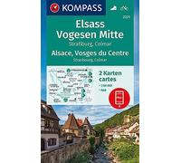 KOMPASS Wanderkarten-Set 2221 Elsass, Vogesen Mitte, Alsace, Vosges du Centre (2 Karten) 1:50.000: inklusive Karte zur offline Verwendung in der KOMPASS-App. Fahrradfahren