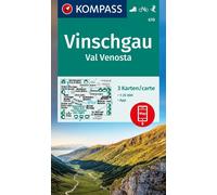 KOMPASS Mappe 670 Vinschgau/Val Venosta – 3 carte 1:25.000 – App offline, ciclismo