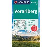 Kompass WK292 Vorarlberg: Set van 2 wandelkaarten Schaal 1 : 50.000