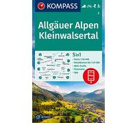 Kompass WK3 Allgäuer Alpen, Kleinwalsertal: Wandelkaart Schaal 1 : 50.000