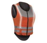 Komperdell - Ballistic High Visibility Flex Fit - Gilet protettivo per equitazione Colore: Nero/Arancione Neon - Taglie: XXS - XXL (XS)