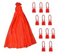 KOMUNJ 100 sacchetti a rete riutilizzabili, per frutta e verdura, Colore: rosso, Normale