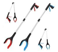 KOMUNJ 2 pinze per anziani, 83 cm, con punte magnetiche e testa girevole a 360°, pinza ergonomica con artiglio antiscivolo, pinza per anziani