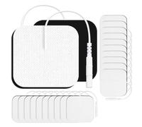 KOMUNJ 20 cuscinetti per elettrodi TENS-EMS, 5 x 5 cm, riutilizzabili per alleviare muscoli, dolori alla schiena e alle articolazioni, per dispositivi TENS e EMS Trainer