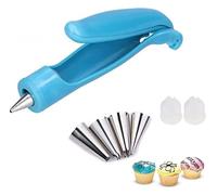 KOMUNJ Matita decorativa per torte, ugello decorativo, penna decorativa in plastica, riutilizzabile, affidabile siringa per torte, dolci, dessert