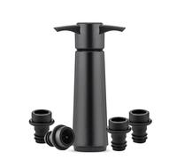 KOMUNJ Pompa Salvavino, Tappo Sottovuoto per Vino, Pompetta con 4 Tappi Ermetici, Kit di Tappi per Vino Sottovuoto, Riutilizzabile, Preserva il Vino Rosso e Bianco