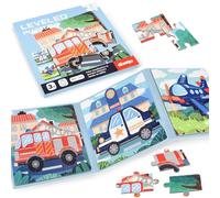 KOMUNJ Puzzle magnetico per bambini, giocattolo da viaggio educativo per bambini dai 3 ai 5 anni, attività in aereo per bambini, giochi da viaggio e giocattoli da viaggio (veicolo)