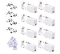 KOMUNJ Set di 8 pistole per piercing per orecchio, monouso, sterile, di sicurezza, con orecchini, set per piercing per asepsi, Acciaio inossidabile