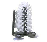 KOMUNJ Spazzola per lavaggio bicchieri, spazzola per bicchieri in nylon con ventosa, detergente per bicchieri per cucina bar lavandino utensili per la pulizia, spazzola per bottiglie Glabecher