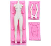 KOMUNJ Stampo per fonde in plastica 3D per persone, fondente, cioccolato, gelatina, decorazione torte, utensili da forno, argilla fai da te, gesso, giocattoli, stampi per il corpo umano femminile