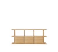 Kona Libreria 3x2 con 3 Inserti per Mobile Rovere Naturale