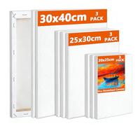 Koncci Tele per Dipingere - 9 Pezzi, Misure Multiple: 30x40, 25x30, 20x25cm