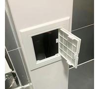 Koncey Ispezione a Secco, Sportello di ispezione PVC, Porta Manutenzione Flap ispezione, Facile da Installare, Bianco(Opening 120x150 mm)