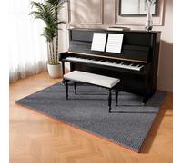 Koncey Tappeto Fonoassorbente per Pianoforte, Tappetino Fonoassorbenti, Tappeto per Batteria, Antivibrazione Acustica Antiscivolo Tappeti per Studio, Sala Musica(Grigio,100 x 800 CM)