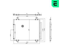 Kondensatore Climatizzatore con Asciugatore per Toyota Hiace IV Bus 2.5 D-4D