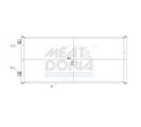 Kondensatore Climatizzatore MEAT & DORIA per Ford Transit 2.2 TDCi RWD 2.0 Di