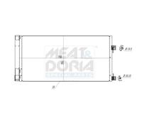 Kondensatore Per Climatizzatore MEAT & DORIA 991140 Renault Laguna III