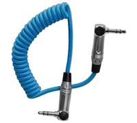 KONDOR BLUE Cavo audio stereo TRS ad angolo retto da 3,5 mm a spirale (12-24 pollici)